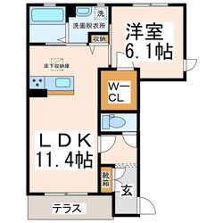 エムビレッジAの物件間取画像